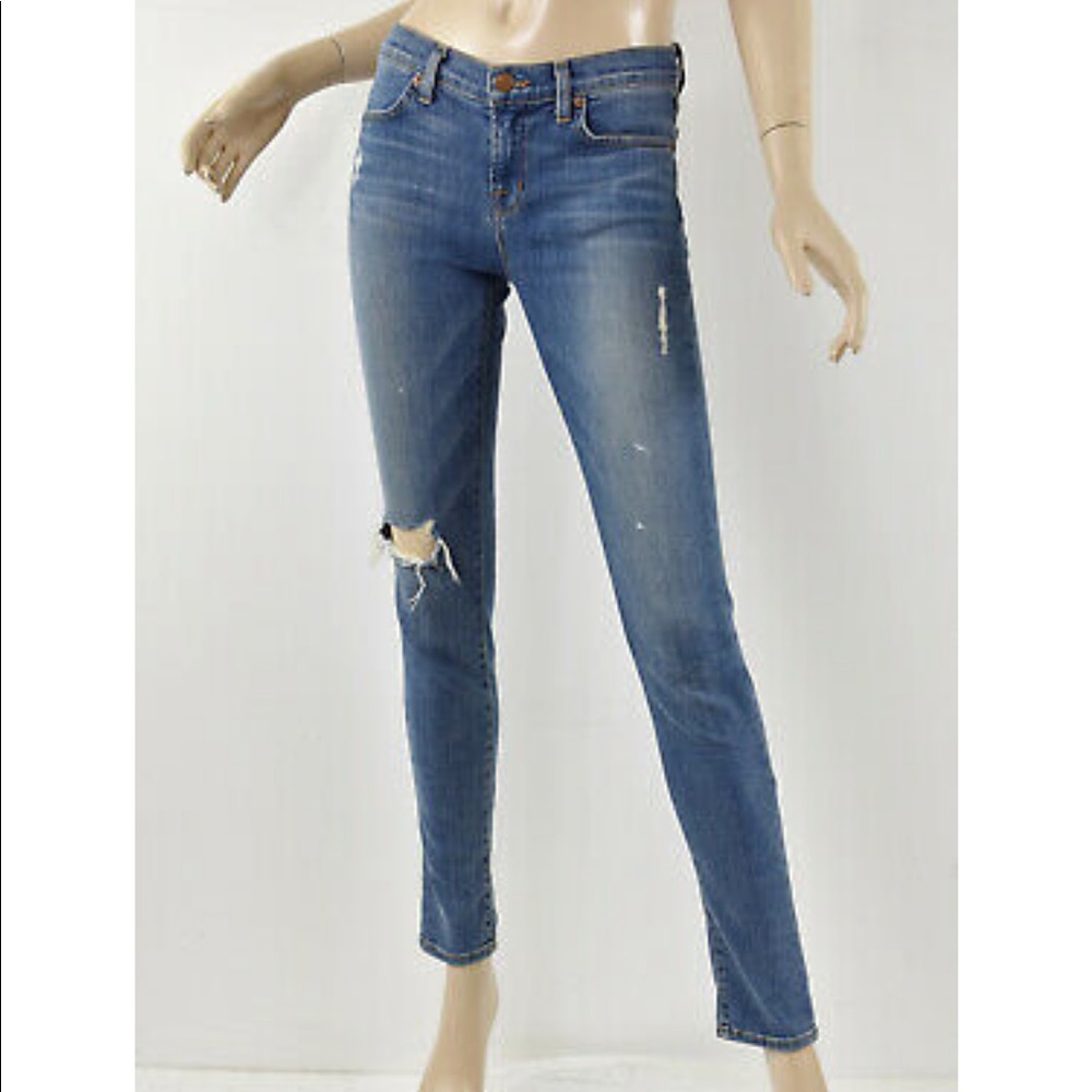 J BRAND Super Skinny Revenge Ripped Jeans Size 27
